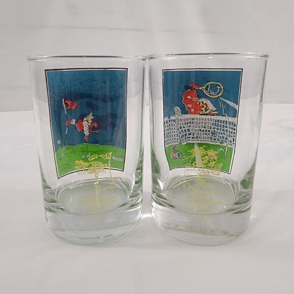 Vintage 1982 Arby’s Collectors Drinking Glasses – DEDICATION & LUCK OUT– Set of - Picture 2 of 14